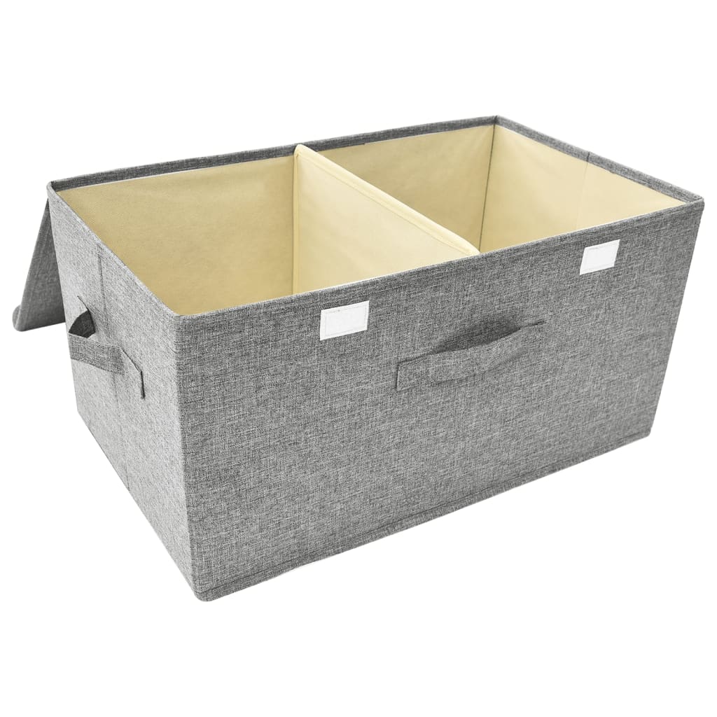 Boîtes de rangement 2 pcs 50x30x25 cm tissu