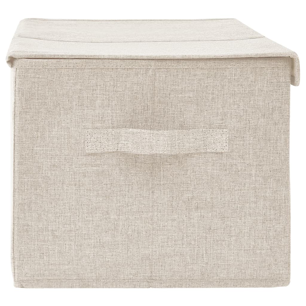 Boîtes de rangement 2 pcs 50x30x25 cm tissu