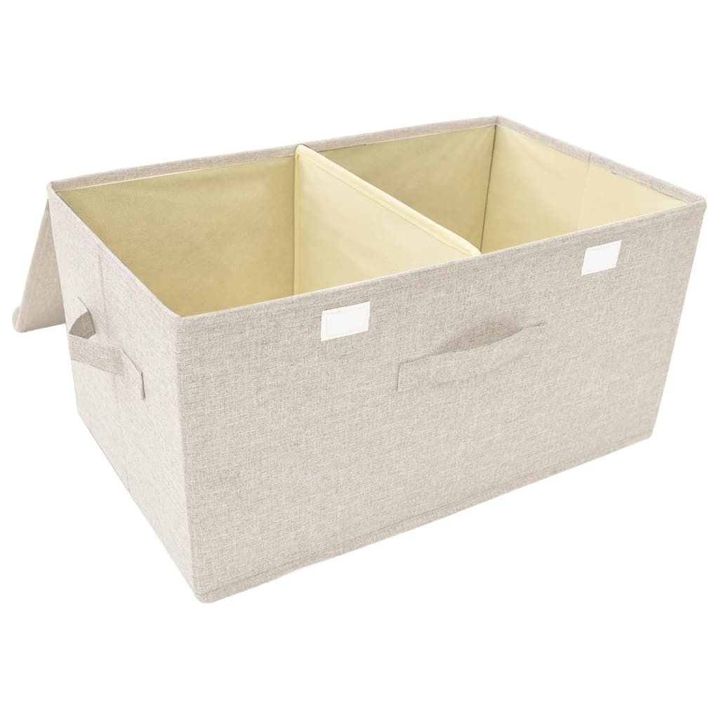 Boîtes de rangement 2 pcs 50x30x25 cm tissu