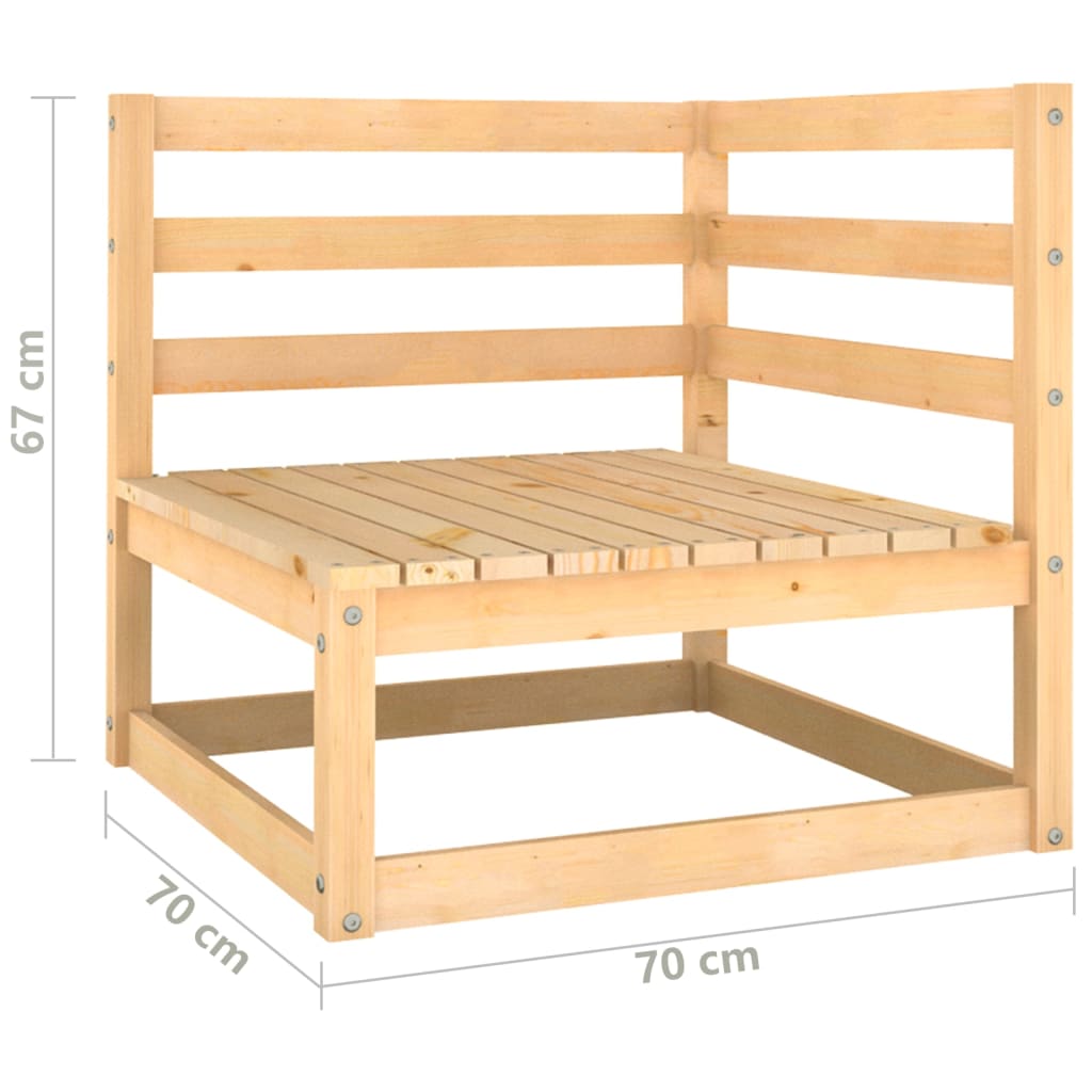 Ensemble lounge 10 pièces avec coussins en bois de pin massif, noir