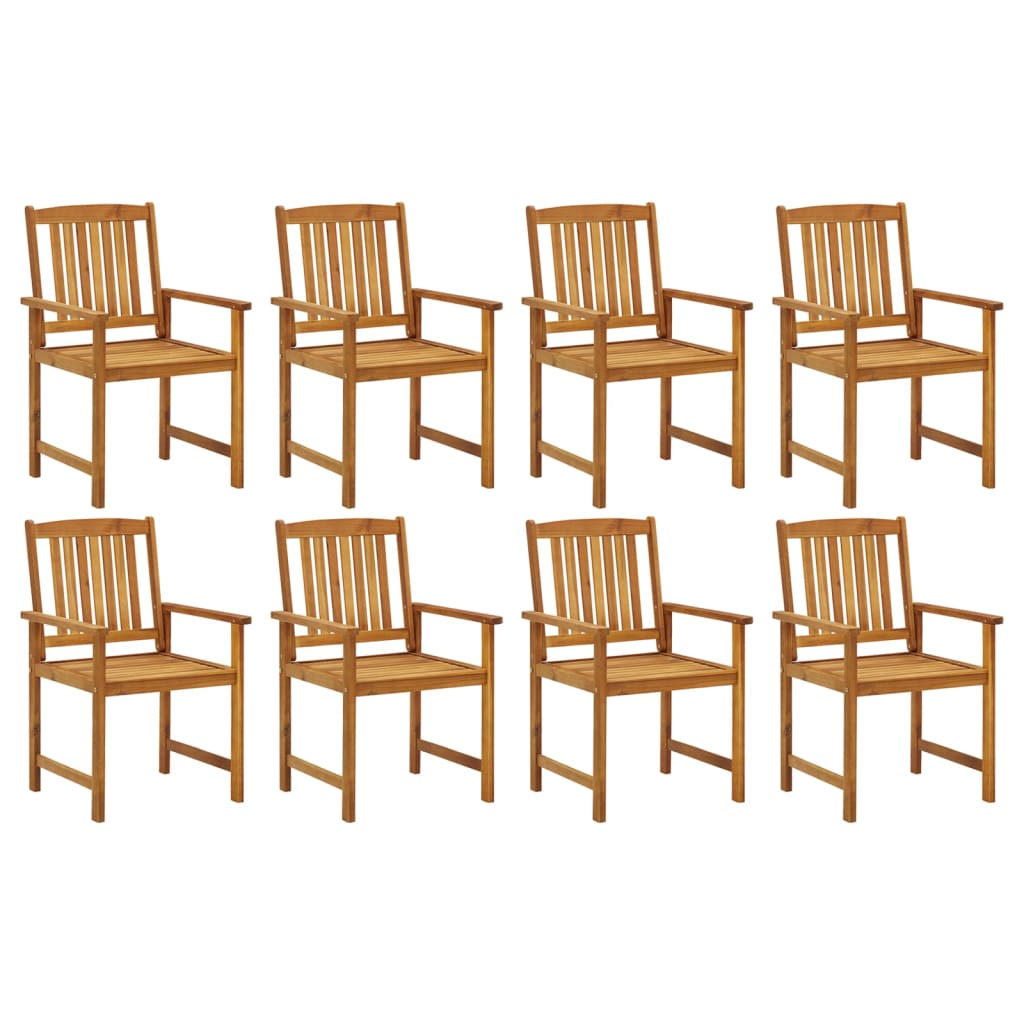 Chaises de jardin 4 pcs en bois d'acacia massif