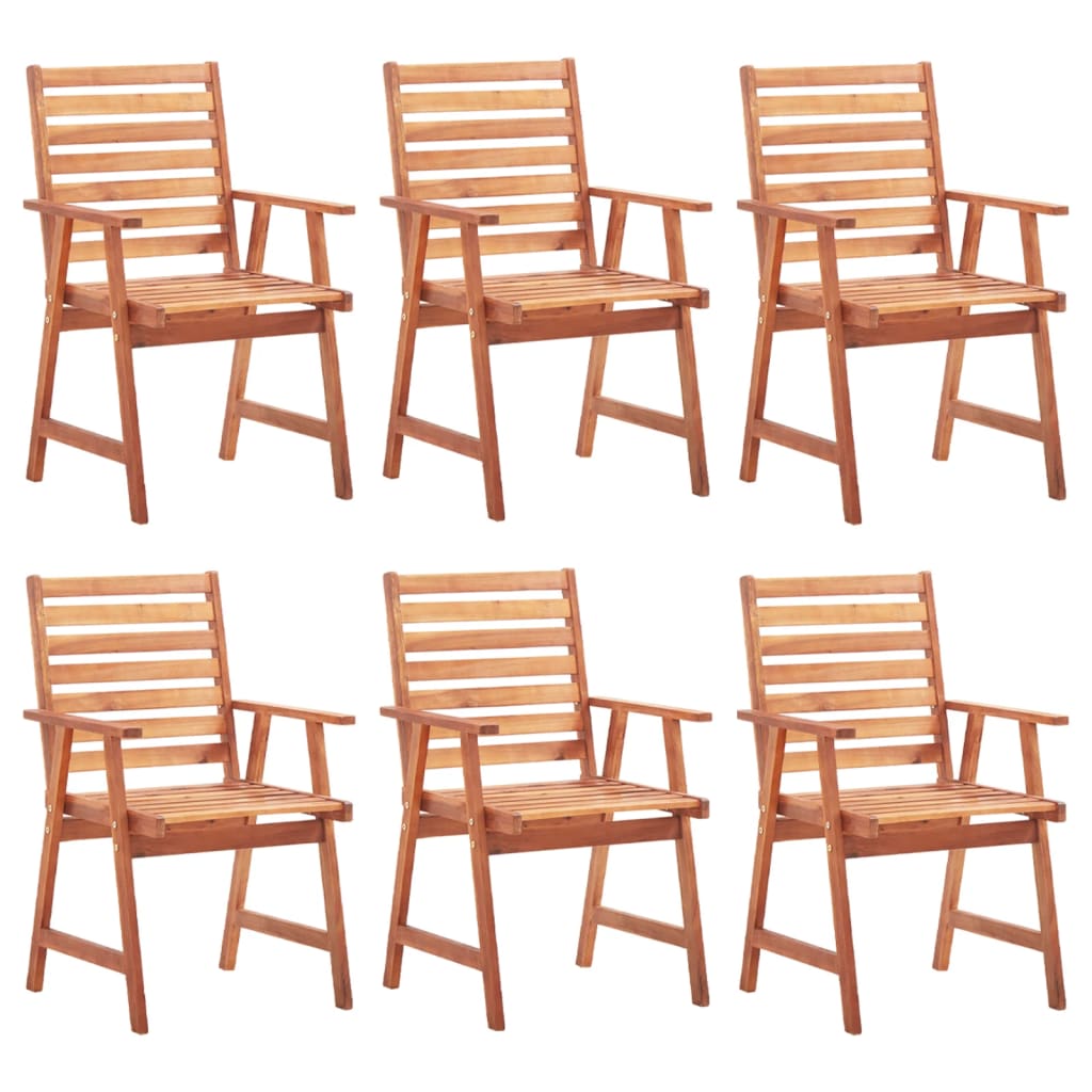 Chaises de jardin 4 pcs avec coussins en bois d'acacia massif