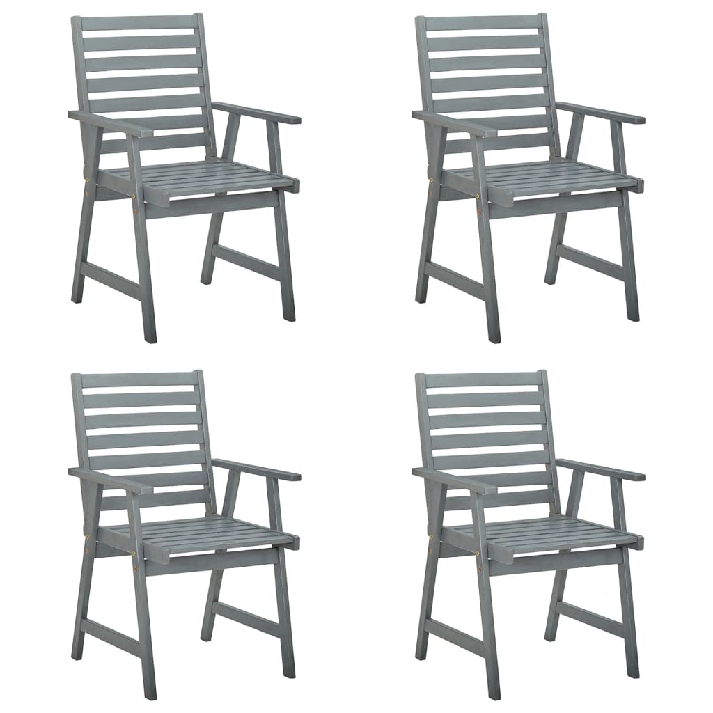 Chaises de jardin 8 pcs en bois d'acacia massif