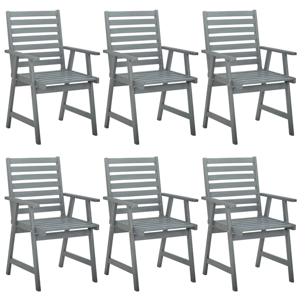 Chaises de jardin 8 pcs en bois d'acacia massif