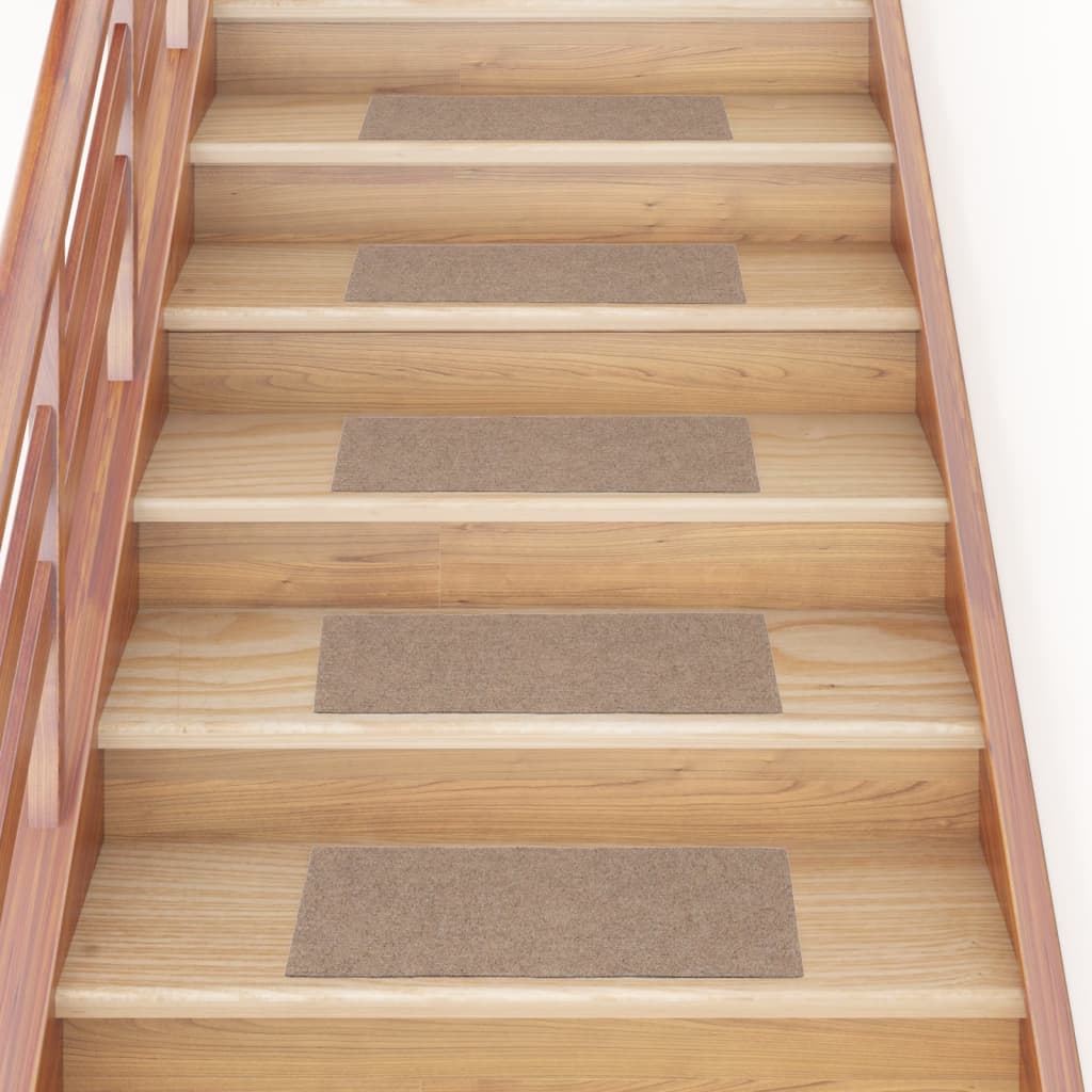 15 pcs Tapis d'escalier autocollants rectangulaires 76x20 cm