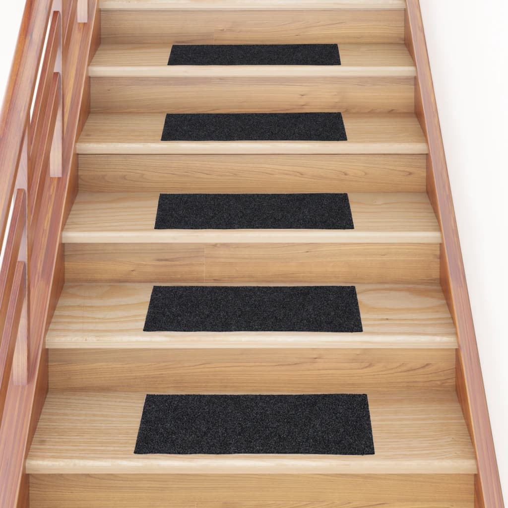 15 pcs Tapis d'escalier autocollants rectangulaires 76x20 cm