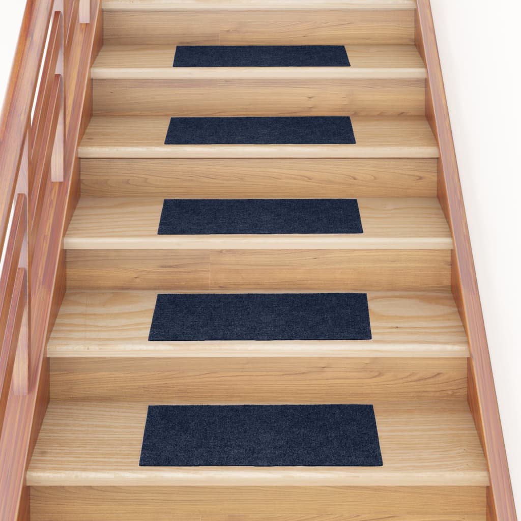 15 pcs Tapis d'escalier autocollants rectangulaires 76x20 cm