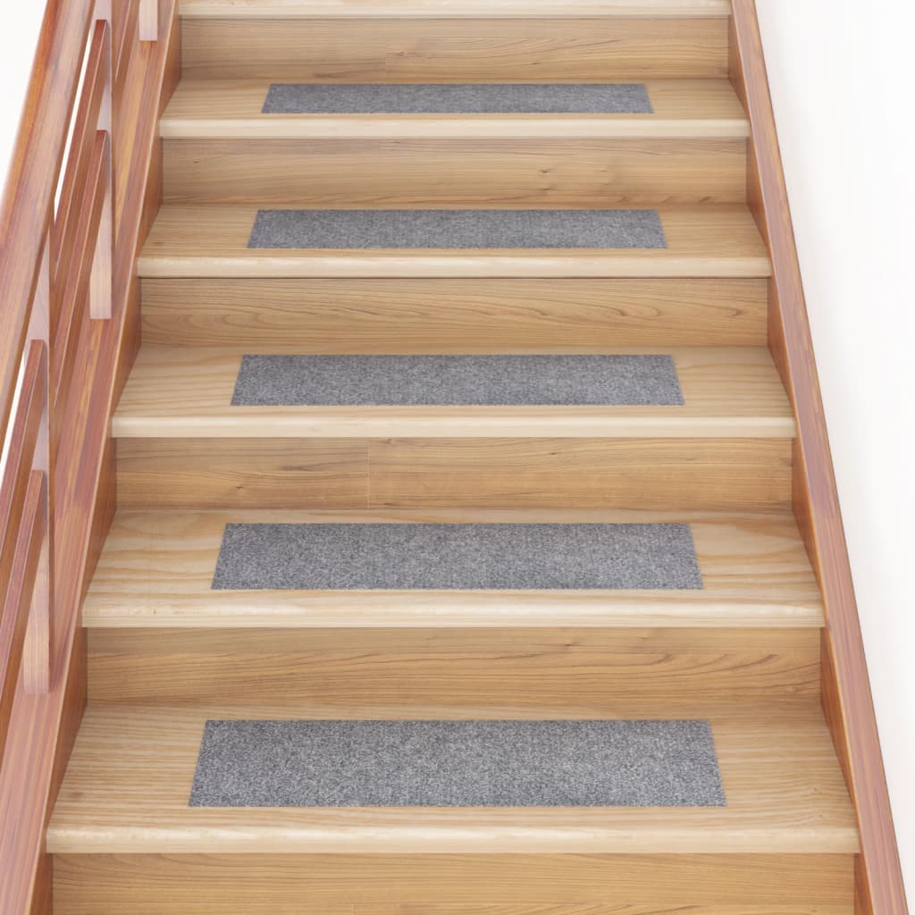 15 pcs Tapis d'escalier autocollants rectangulaires 76x20 cm