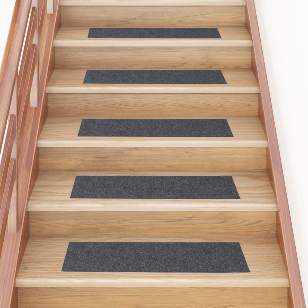 15 pcs Tapis d'escalier autocollants rectangulaires 76x20 cm