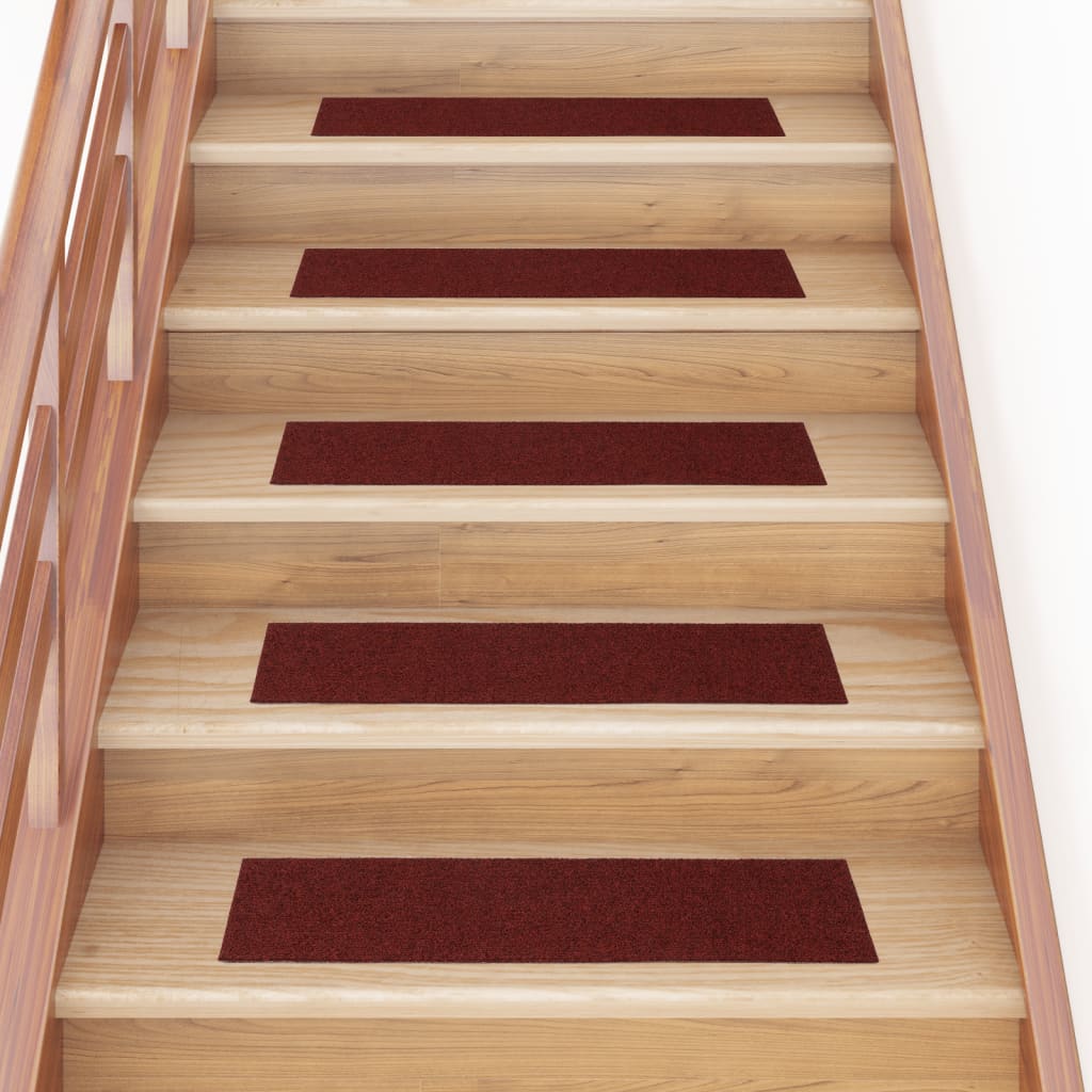 15 pcs Tapis d'escalier autocollants rectangulaires 76x20 cm