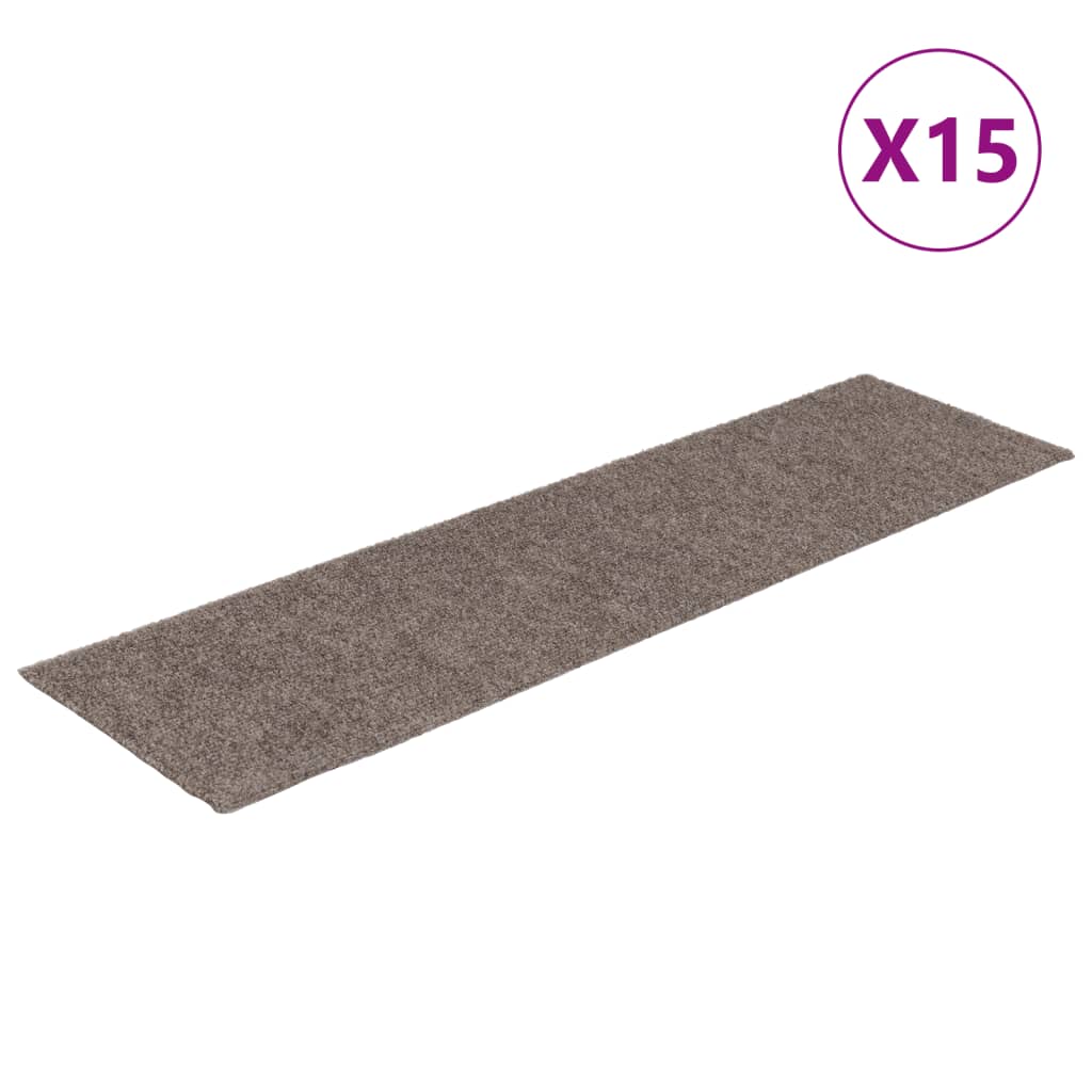 15 pcs Tapis d'escalier autocollants rectangulaires 76x20 cm