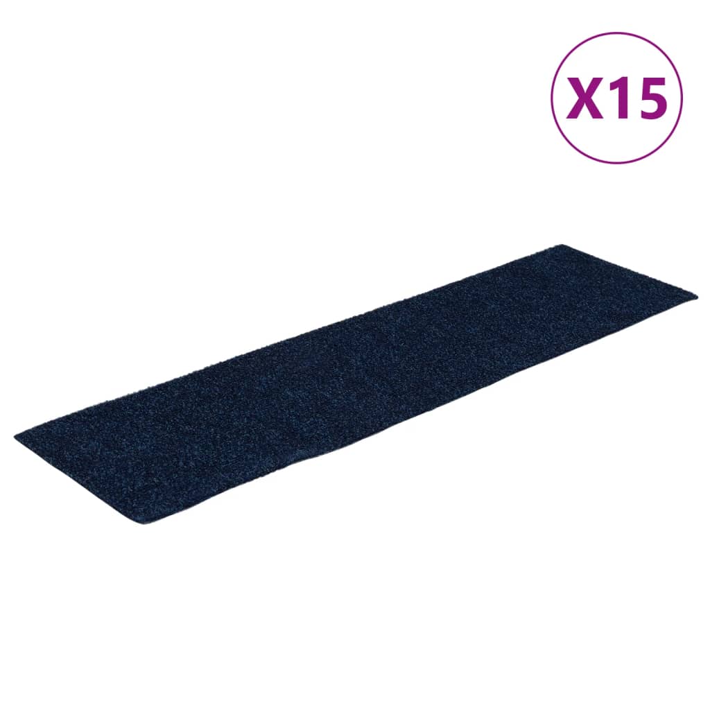 15 pcs Tapis d'escalier autocollants rectangulaires 76x20 cm