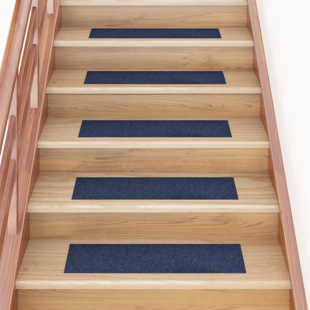 15 pcs Tapis d'escalier autocollants rectangulaires 76x20 cm