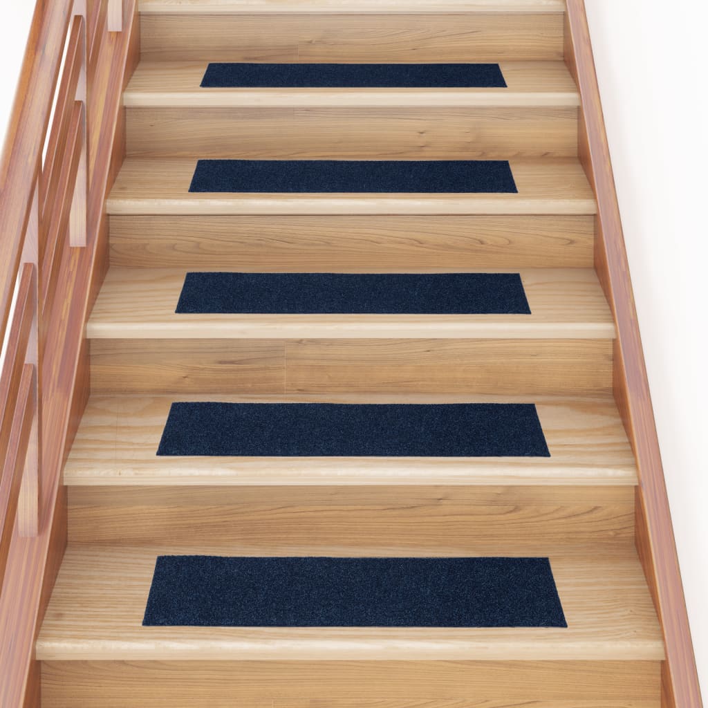 15 pcs Tapis d'escalier autocollants rectangulaires 76x20 cm