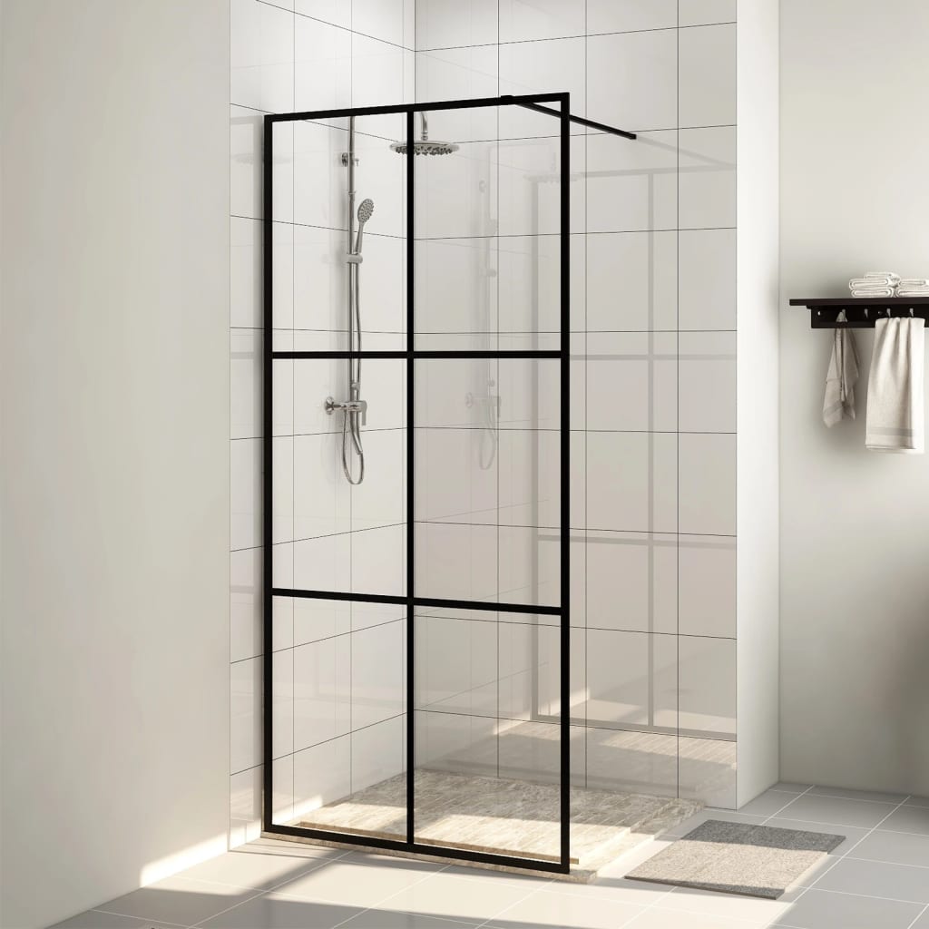 Inloopdouchewand 90x195 cm ESG-glas transparant en