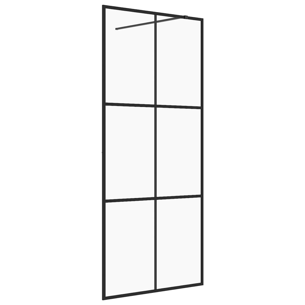 Inloopdouchewand 100x195 cm ESG-glas transparant en