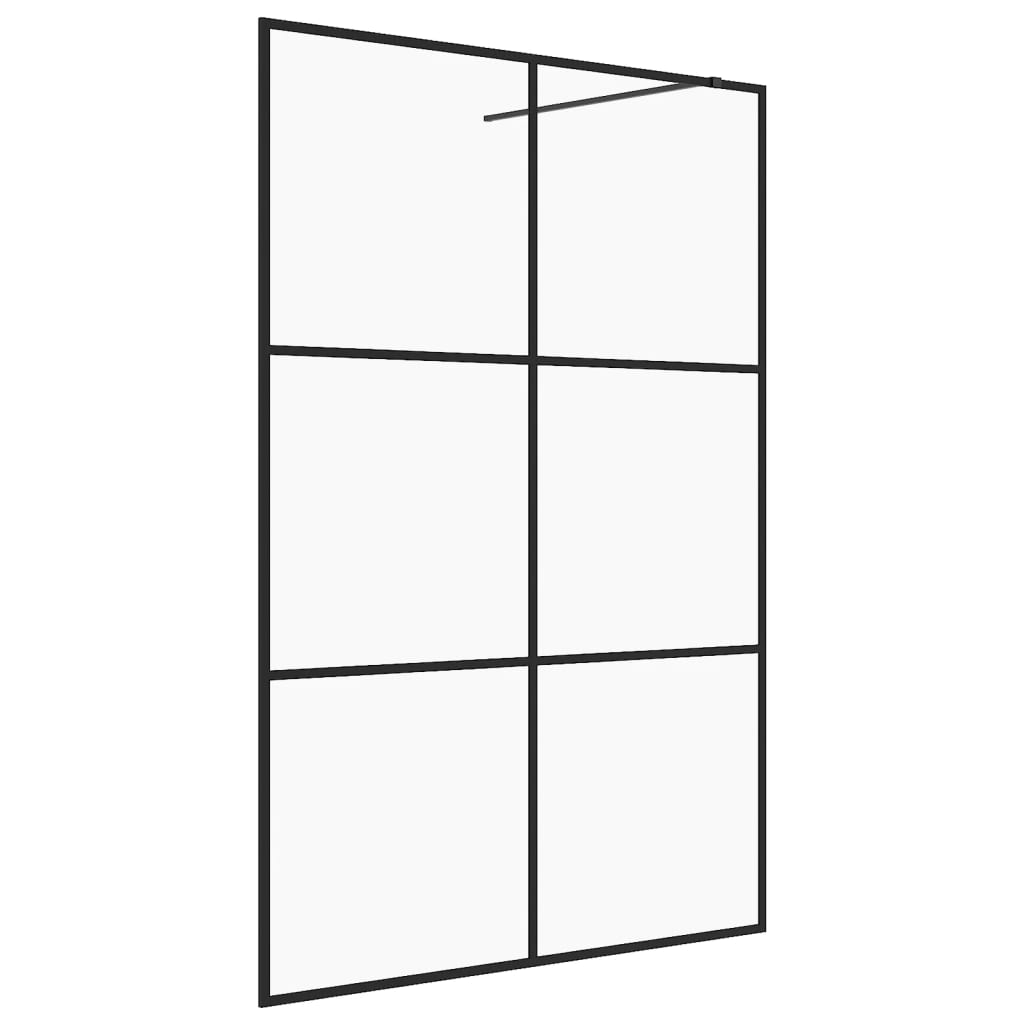 Inloopdouchewand 100x195 cm ESG-glas transparant en