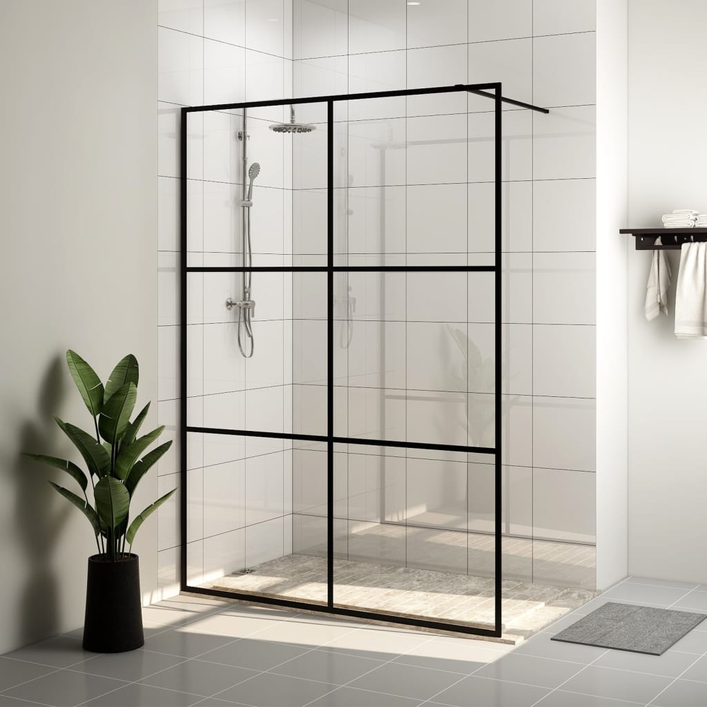 Inloopdouchewand 90x195 cm ESG-glas transparant en