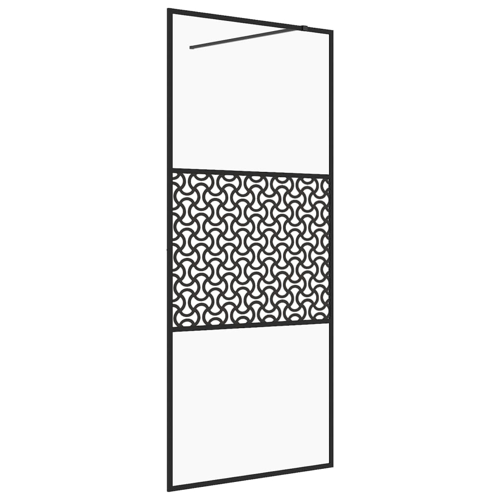 Inloopdouchewand 115x195 cm ESG-glas transparant en