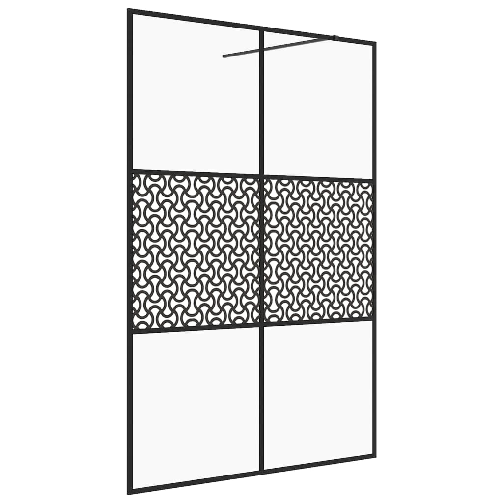 Inloopdouchewand 115x195 cm ESG-glas transparant en