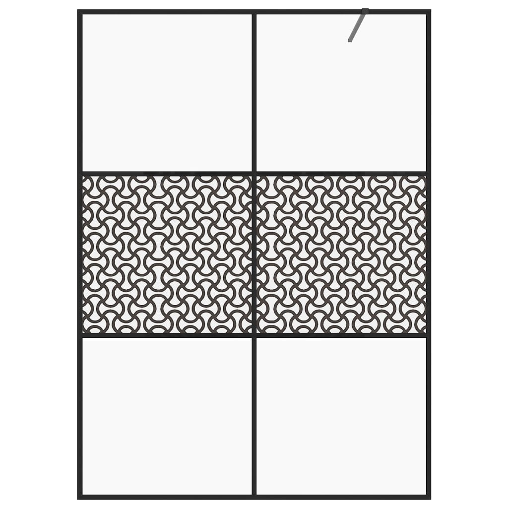 Inloopdouchewand 115x195 cm ESG-glas transparant en