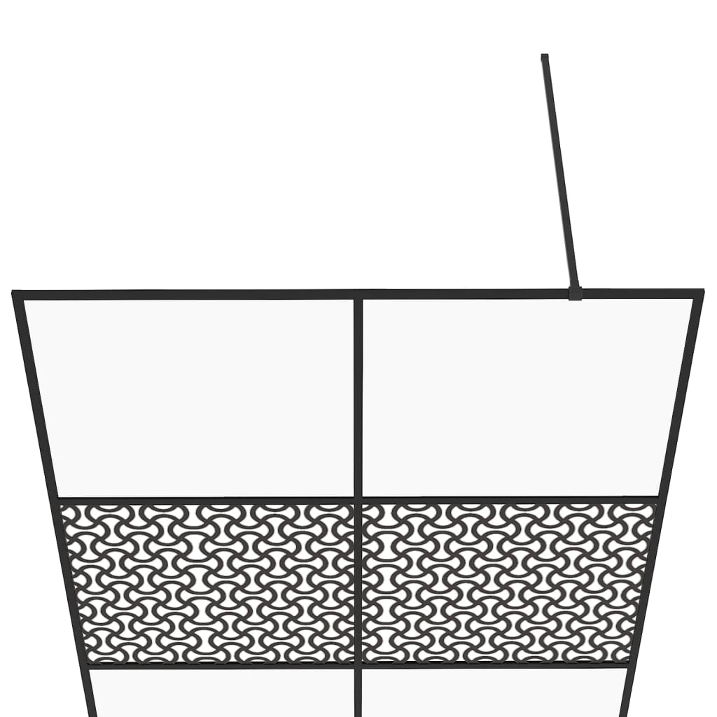 Inloopdouchewand 115x195 cm ESG-glas transparant en