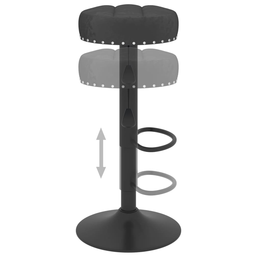 Tabourets de bar 2 pcs velours