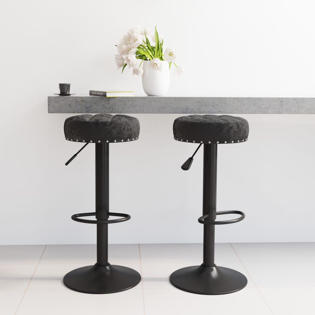 Tabourets de bar 2 pcs velours