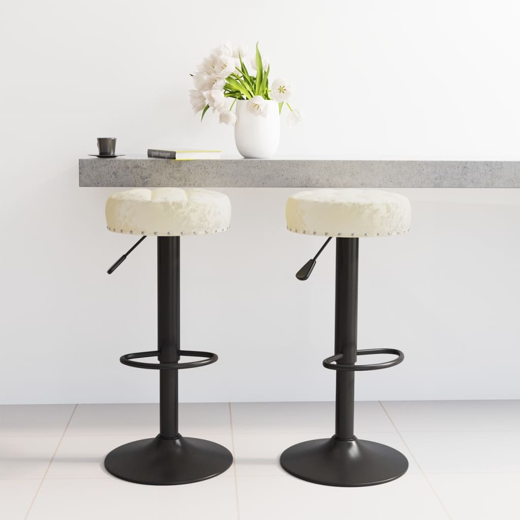 Tabourets de bar 2 pcs velours