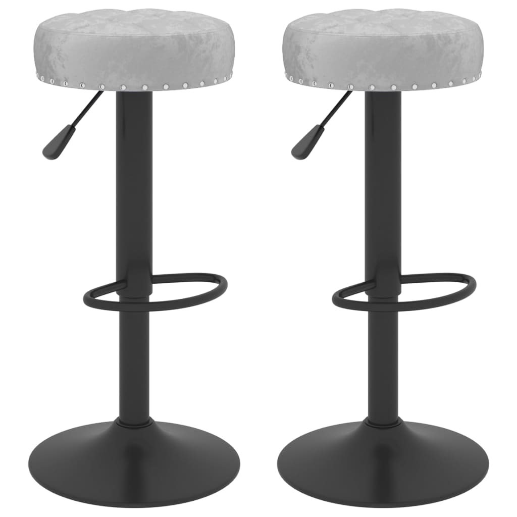 Tabourets de bar 2 pcs velours