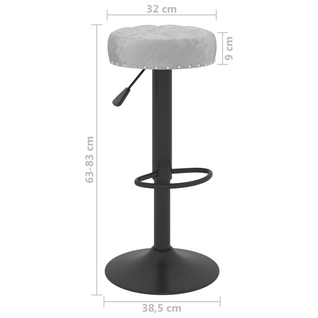 Tabourets de bar 2 pcs velours