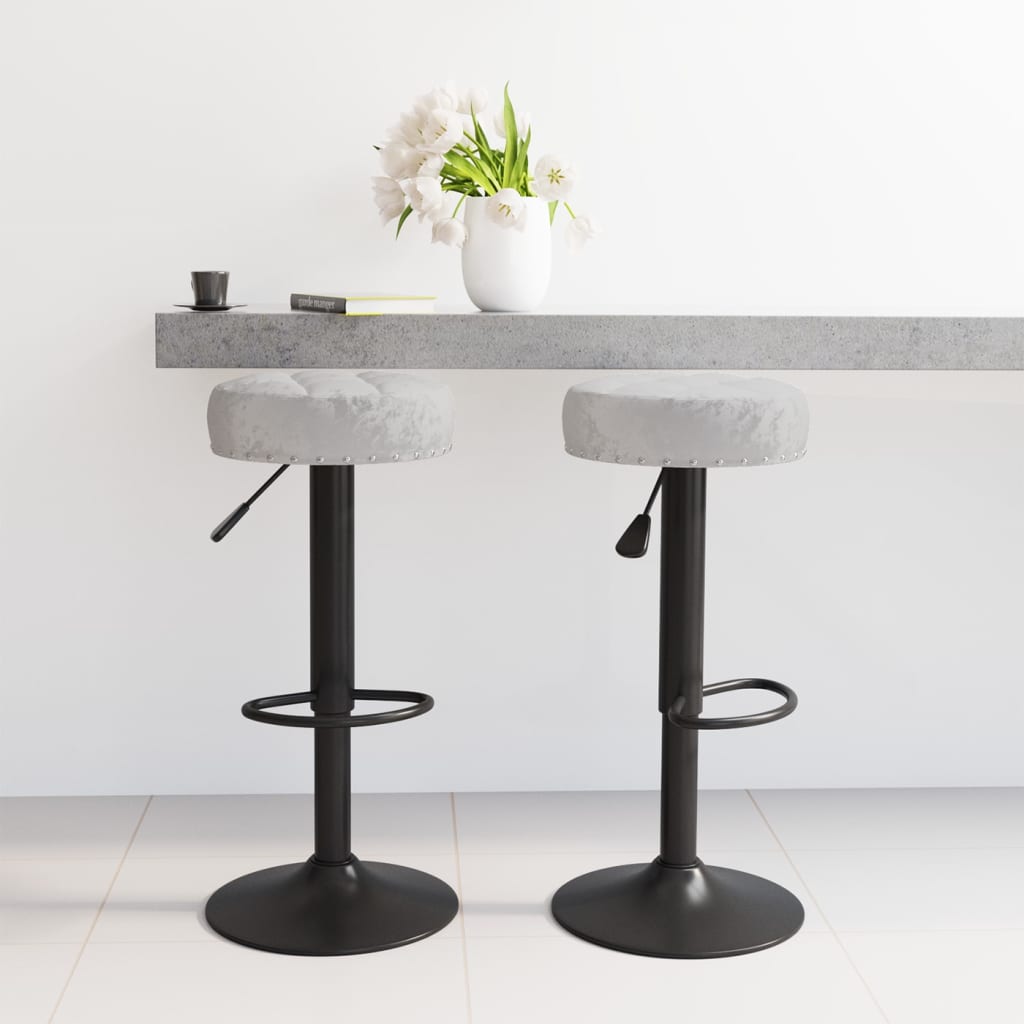 Tabourets de bar 2 pcs velours