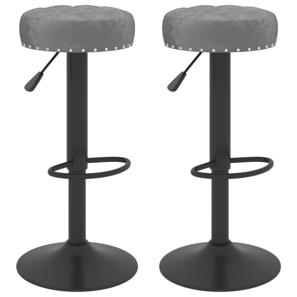 Tabourets de bar 2 pcs velours