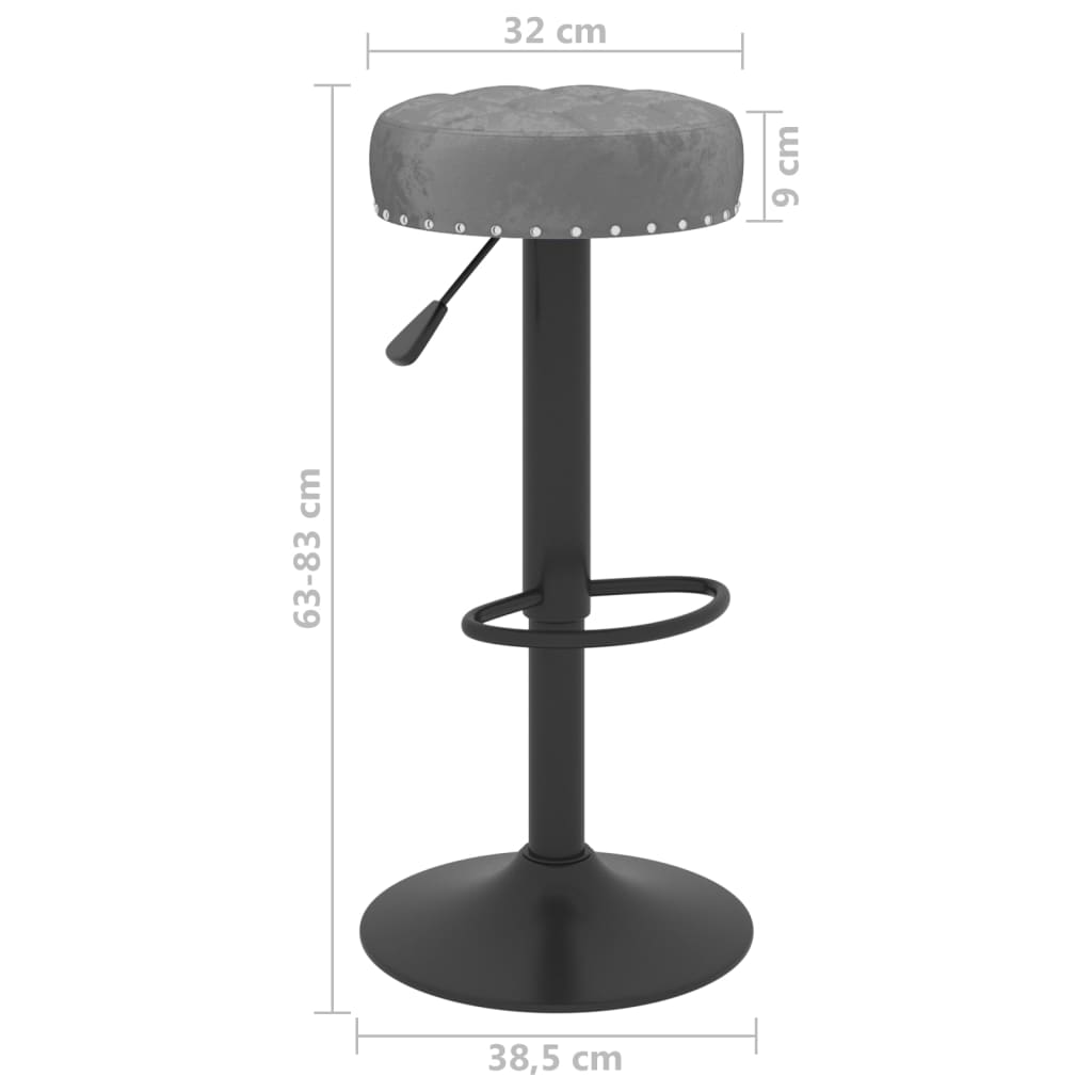 Tabourets de bar 2 pcs velours