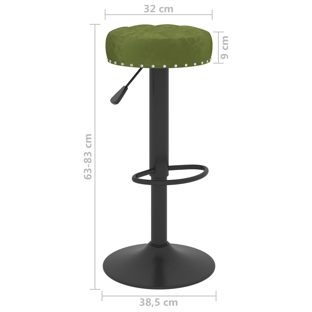 Tabourets de bar 2 pcs velours