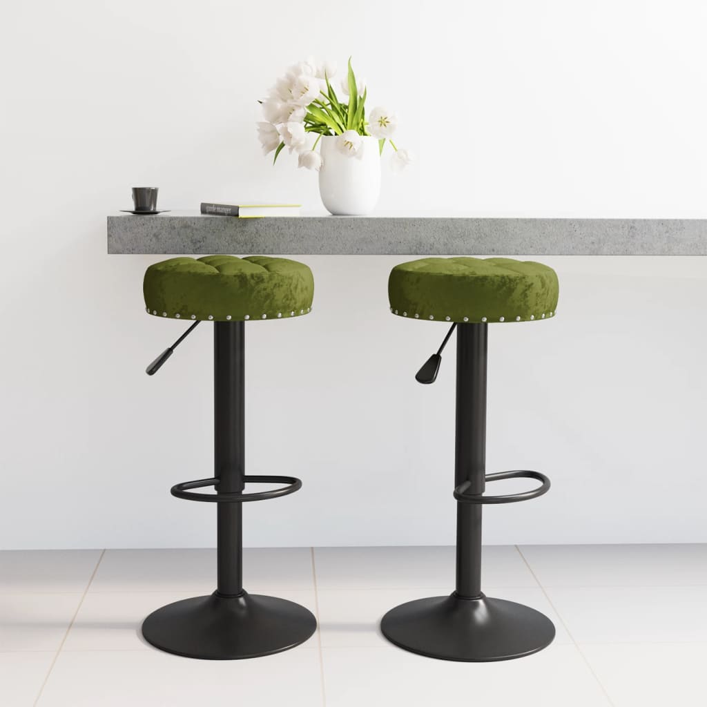 Tabourets de bar 2 pcs velours