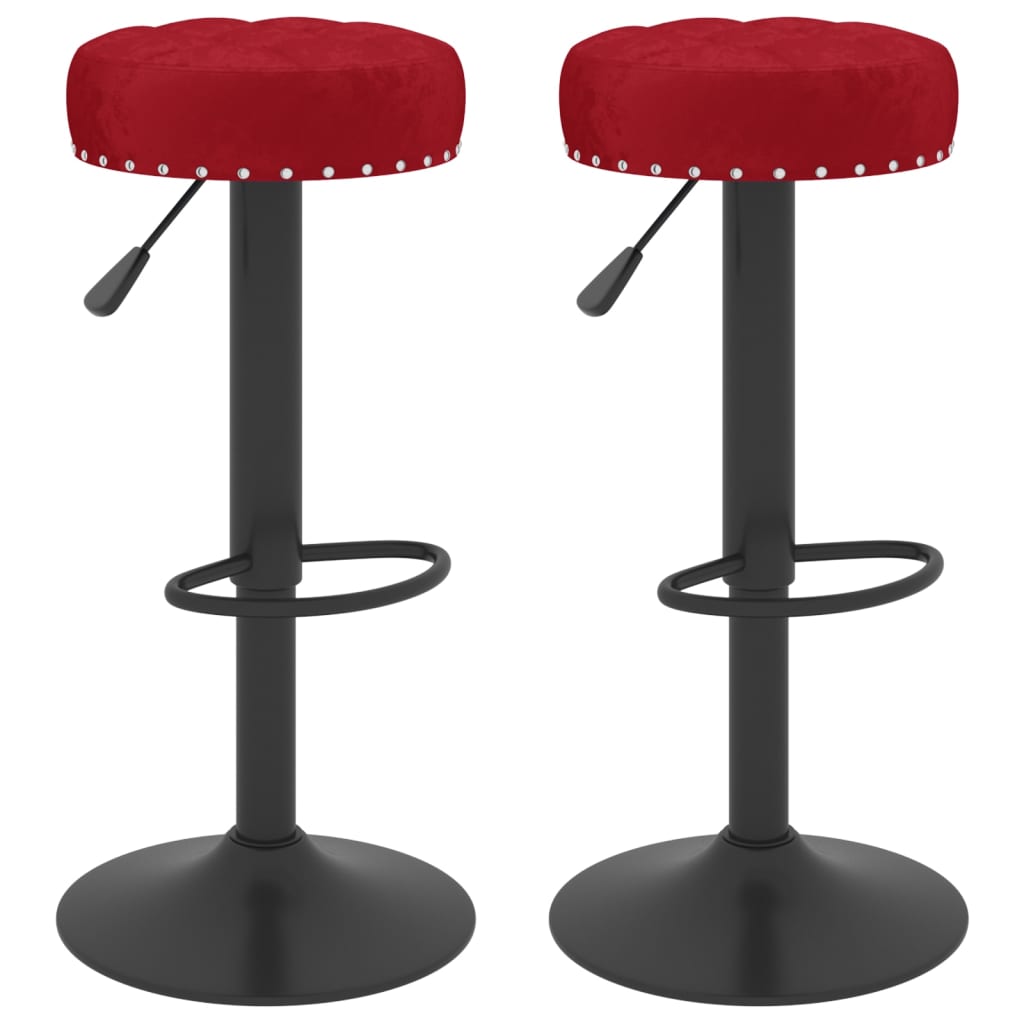 Tabourets de bar 2 pcs velours