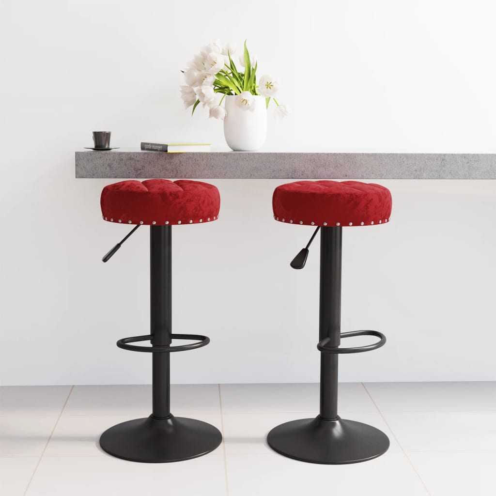 Tabourets de bar 2 pcs velours