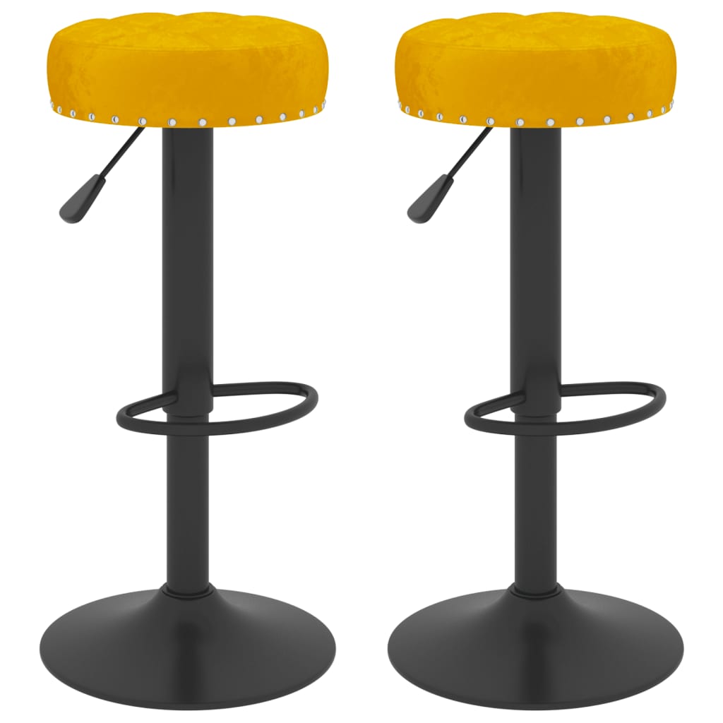 Tabourets de bar 2 pcs velours