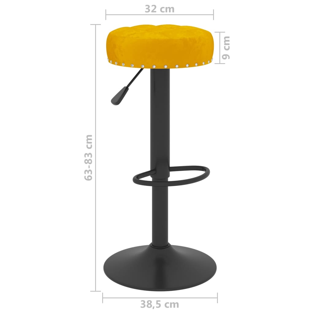 Tabourets de bar 2 pcs velours