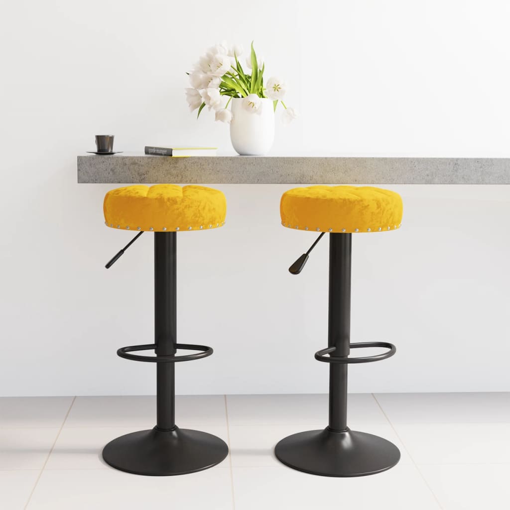 Tabourets de bar 2 pcs velours