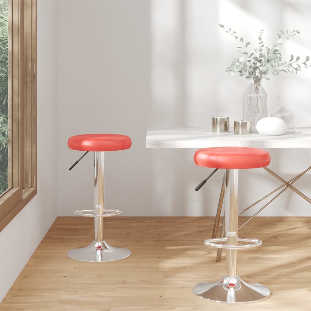 Barstoelen 2 st kunstleer wit