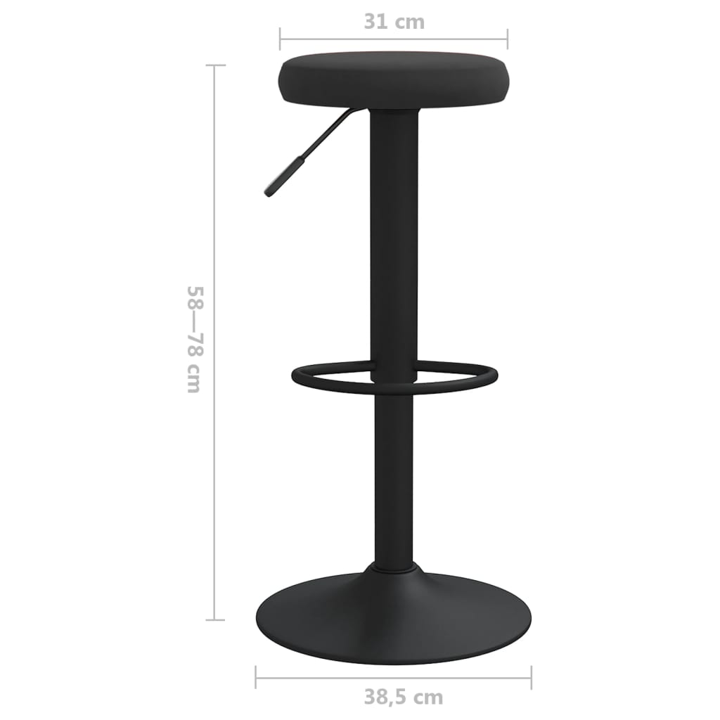 Tabourets de bar 2 pcs velours