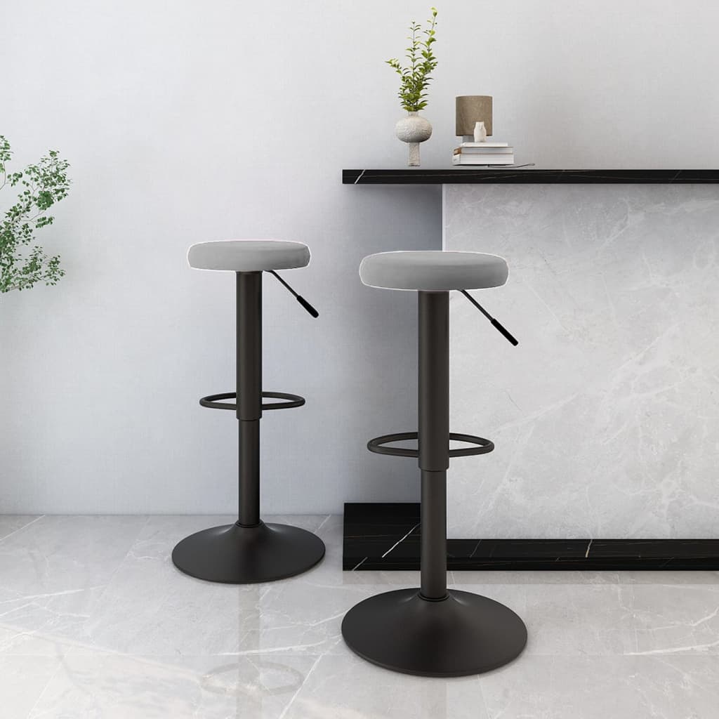 Tabourets de bar 2 pcs velours