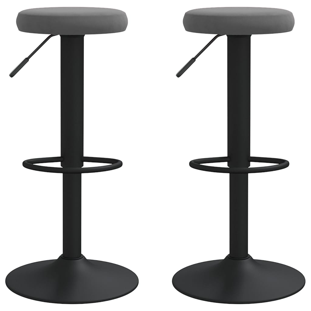 Tabourets de bar 2 pcs velours