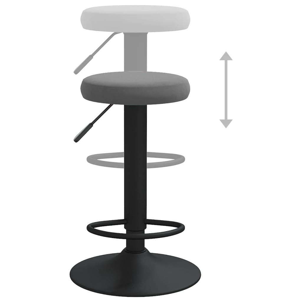 Tabourets de bar 2 pcs velours