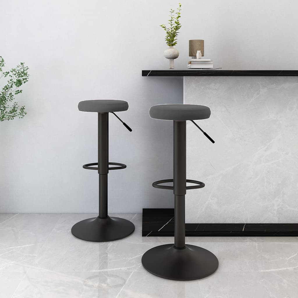 Tabourets de bar 2 pcs velours