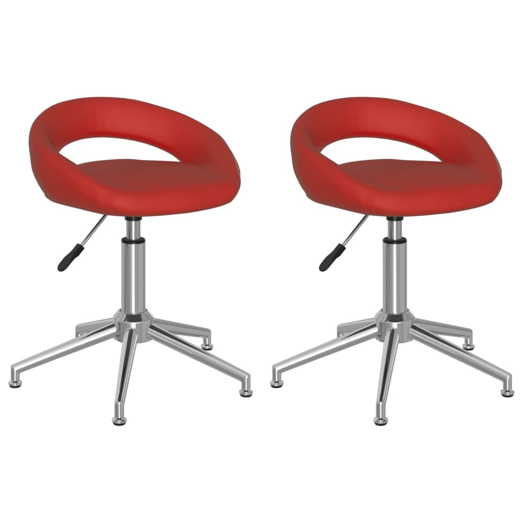 Chaises de salle à manger pivotantes 2 pcs en cuir artificiel couleur crème