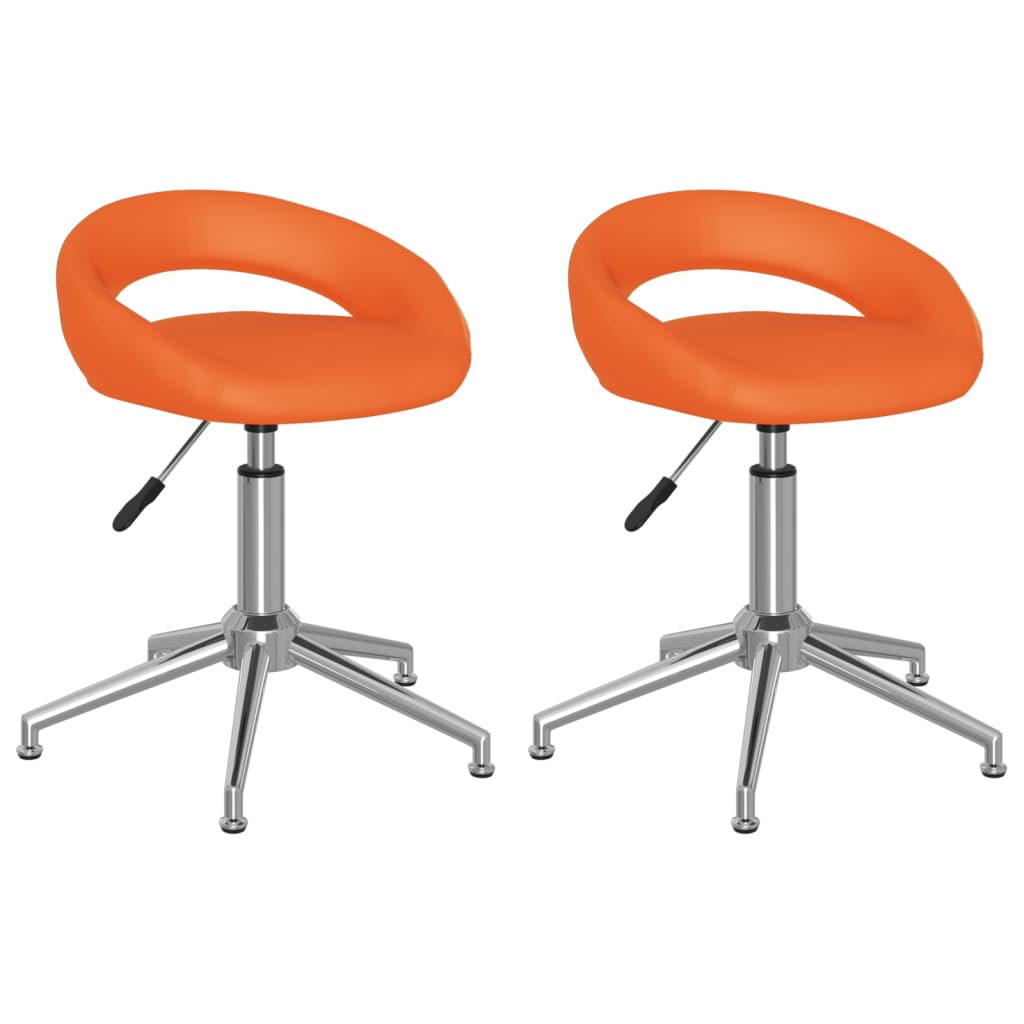 Chaises de salle à manger pivotantes 2 pcs en cuir artificiel couleur crème