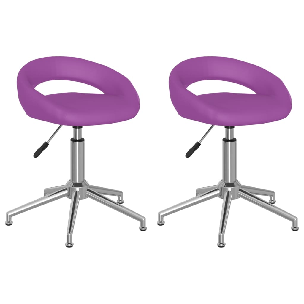 Chaises de salle à manger pivotantes 2 pcs en cuir artificiel couleur crème